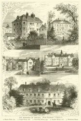 Alte Herrenhäuser in Chelsea, aus Faulkners Chelsea